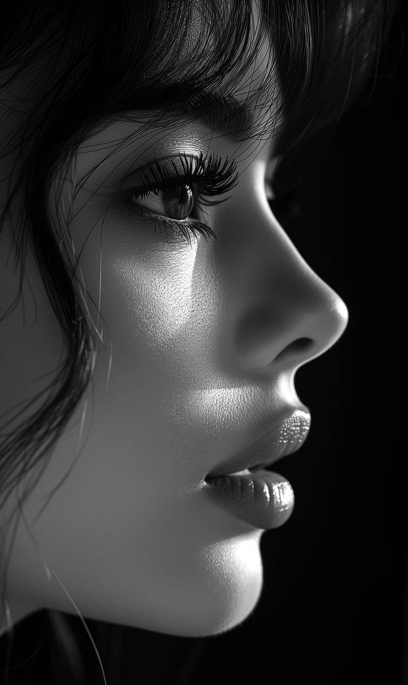 Minimalist beauty portrait